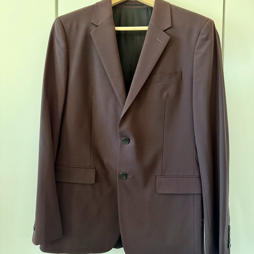 Theory men's Chambers Suit Set - burgundy